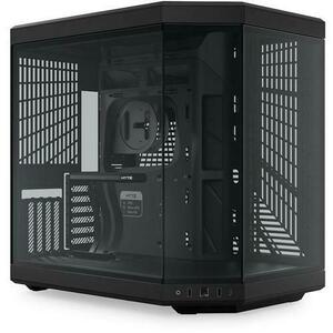 Carcasa HYTE Y70, Dual Chamber, Middle Tower, Fara sursa, Sticla Securizata, ATX + Cablu riser PCIe inclus (Negru) imagine