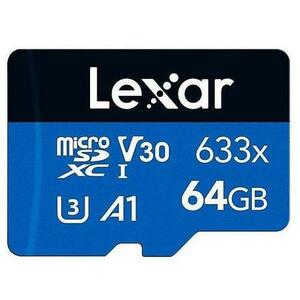 Card de memorie Lexar High-Performance 633x, 64GB, microSDXC, UHS-I U3, V30 imagine