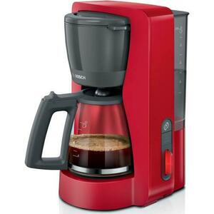 Cafetiera Bosch My Moment TKA3M134, 1.37 l, cana sticla, sistem antipicurare, oprire automata, rezervor de apa detasabil, cu sistem de mentinere la cald, Rosu imagine