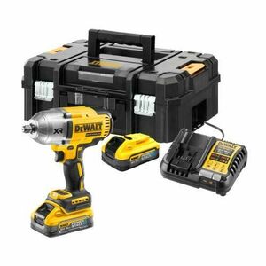 Masina de insurubat cu impact pe acumulator DCF900H2T, prindere patrat 1/2inch, 135/813/1396Nm, 18V, 2x5Ah Powerstack, cutie TSTAK Dewalt imagine