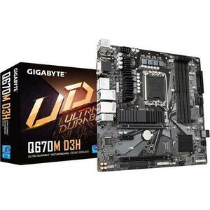 Placa de baza Gigabyte Q670M D3H, LGA1700, DDR5, Intel Q670, mATX imagine