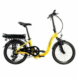 Bicicleta Electrica Pliabila Devron 20122, roti 20inch, cadru 420mm S, 7 viteze, Viteza maxima 25 km/h, motor 250W, acumulator 14 Ah (Galben) imagine