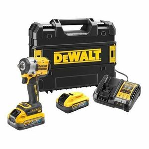 Masina de insurubat cu impact DeWalt DCF921H2T-QW, 2500 rpm, 406 Nm, 2 acumulatori, 18 V, 5.0 Ah, incarcator, valiza (Galben/Negru) imagine