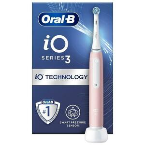 Periuta de dinti electrica Oral-B iO3, 3 moduri periaj, Senzor presiune smart, 1 capat inclus (Roz) imagine