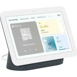 Boxa inteligenta Google Nest Hub 2, ecran 7inch, Bluetooth, WiFi, Control vocal, Asistenta vocala (Negru) imagine