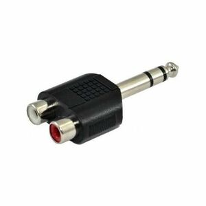 Adaptor SSQ, 2xRCA - Jack 6.3 mm, Negru imagine