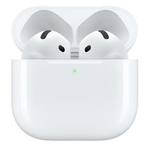 Casti True Wireless Apple AirPods 4, Bluetooth 5.3, Autonomie 4.5 - 30 ore, Asistent vocal (Alb) imagine