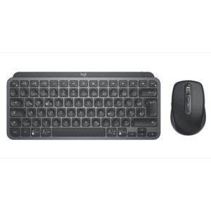 Kit Tastatura si mouse Logitech MX Keys Mini Combo, Layout German, USB, Bluetooth (Negru) imagine