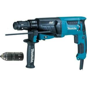 Masina de gaurit Makita HR2631FT, 800 W, 1200 RPM (Albastru) imagine