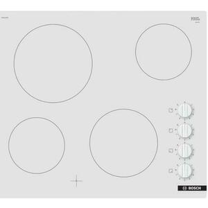 Plita incorporabila Bosch PKE612CA2E, Vitroceramica, 4 zone de gatit HighSpeed, 60 cm (Alb) imagine