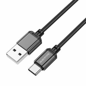 Cablu Date si Incarcare USB-A - USB-C Borofone BX87 Sharp, 60W, 1m, Negru imagine