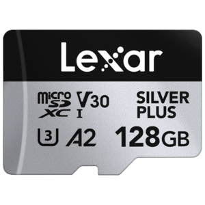 Card de memorie Lexar Professional SILVER Plus LMSSIPL128G-BNANG, 128GB, microSDXC, UHS-I U3, V30 imagine