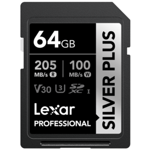 Card de memorie Lexar Professional SILVER Plus 1066x LSDSIPL064G-BNNNG, 64GB, SDXC, UHS-I U3 A2, V30 imagine