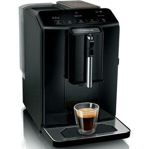 Espressor automat Bosch VeroCafe TIE20129, 15 bari, 1, 4 l, rasnita ceramica, dispozitiv spumare lapte MilkMagic Pro, sistem SensoFlow (Negru) imagine