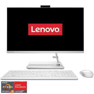 All in One PC Lenovo IdeaCentre 3 27ALC6 cu procesor AMD Ryzen™ 5 7430U pana la 4.3 GHz, 27inch, Full HD, IPS, 16GB DDR4, 512GB SSD M.2 2280 PCIe 4.0x4 NVMe, AMD Radeon™ Graphics, No OS (Alb) imagine