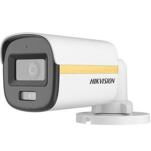 Camera supraveghere Hikvision DS-2CE10DF3T-LSE(2.8mm), analog 2MP, IR 30m, lumina alba 20m, alarma, microfon, ColorVU, PoC (Alb) imagine