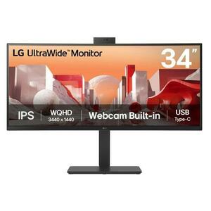 Monitor IPS LED LG 34inch 34BA85QE-B, UWQHD (3440 x 1440), HDMI, DisplayPort, Ecran curbat, Boxe (Negru) imagine