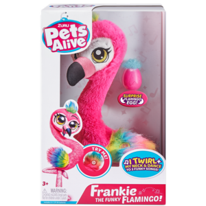 Jucarie interactiva de plus Zuru Pets Alive Frankie, flamingo dansator imagine