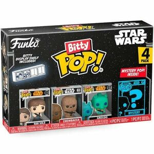 Set 4 figurine Funko Bitty POP! Star Wars Han Solo, Chewbacca, Greedo, figurina surpriza imagine