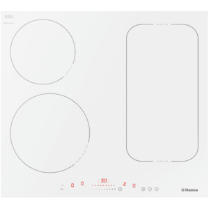 Plita incorporabila Hansa BHIW68668, Inductie, 4 zone de gatit, Bridge, Temporizator, Stop&Go, Control touch, 60 cm, Sticla alba imagine