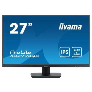 Monitor IPS LED Iiyama 27inch XU2793QS-B7, QHD (2560 x 1440), HDMI, DisplayPort, Boxe, 100 Hz, 1 ms (Negru) imagine