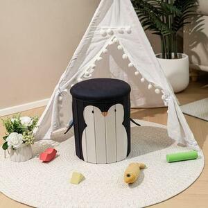 Taburet Heinner HR-FLD28-PING, figurina pentru copii Pinguin imagine