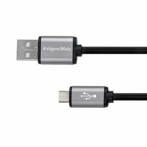 Cablu de date Kruger&Matz KM1236, USB -micoUSB, 1.8 m imagine