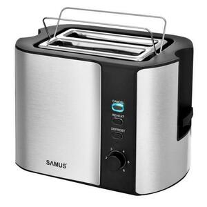 Prajitor de paine Samus FANCY, 800 W, 6 trepte prajire (Inox) imagine