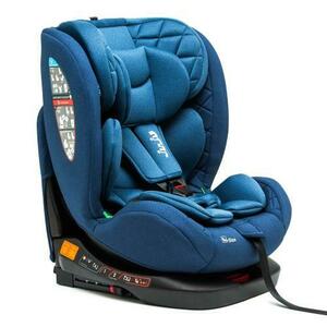 Scaun Auto pentru bebelusi si copii Juju Total 360 i-Size, 40-150 cm, 0-12 ani, ISOFIX cu Top Tether, rotativ 360 grade, pozitie de somn, spatar reglabil in 4 pozitii, tetiera reglabila, husa detasabila si lavabila, Albastru imagine