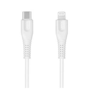 Cablu de date Canyon CNS-MFIC4W, USB Type-C - Lightning MFI-4, 1.2m (Alb) imagine