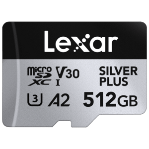 Card de memorie Lexar Professional SILVER Plus LMSSIPL512G-BNANG, 512GB, microSDXC, UHS-I U3, V30 imagine