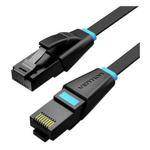 Patch cord UTP Vention IBJBK, RJ-45 (T) la RJ-45 (T), 8m, 1 Gbps, flat, PVC (negru) imagine