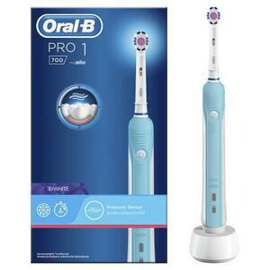 Periuta de dinti electrica Oral-B PRO 700 3D, 8800 oscilatii, Timer 2 minute (Albastru/Alb) imagine