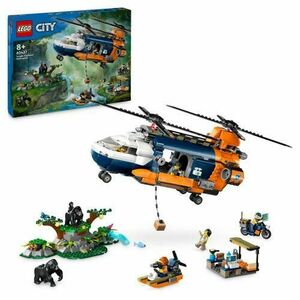 LEGO® City - Elicopterul unui explorator al junglei la tabara de baza 60437, 881 piese imagine