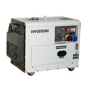 Generator Curent Electric HYUNDAI DHY8600SE-T, trifazat, diesel, 230V, 7.9/5.5kW (Alb) imagine