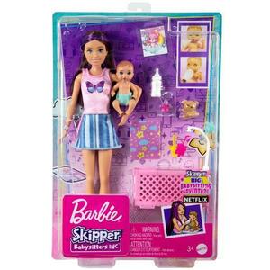 Papusa Barbie Skipper First Jobs Babysitter, Satena cu bebelus imagine