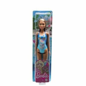 Papusa Barbie O zi la plaja, costum de baie albastru imagine