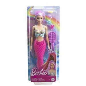 Papusa Barbie Dreamtopia - Sirena cu par mov si coada roz imagine