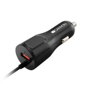 Incarcator auto Canyon CNE-CCA033B, Lightning, USB, 5V/2.4A (Negru) imagine