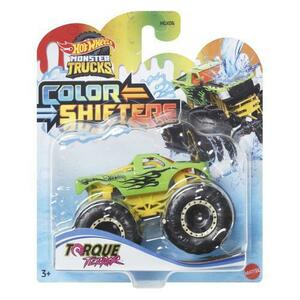 Masinuta Hot Wheels Monster Trucks - Color Shifters, Torque Terror, 1: 64 imagine