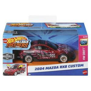 Masinuta Hot Wheels Pull Back - Mazda 2004 Rx8 Custom, 1: 43 imagine