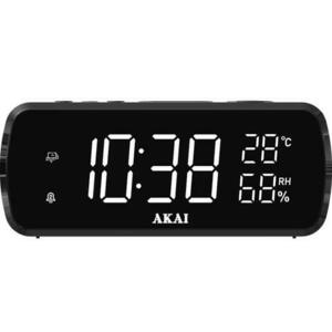 Radio cu Ceas AKAI ACR-1080, Display LED, Indicator de umiditate si temperatura (Negru) imagine