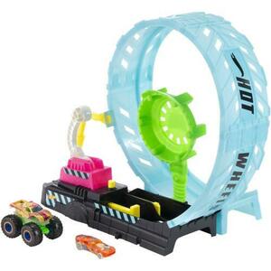 Set de joaca Hot Wheels Monster Trucks - Glow in the dark, Pista Epic Loop imagine