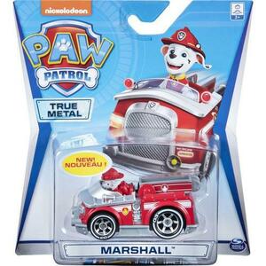 Masinuta Paw Patrol True Metal Marshall cu masina de pompieri, 1: 55 imagine