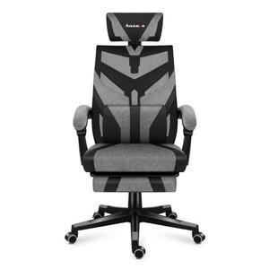 Scaun gaming Huzaro Combat 5.0 Camo, max 140 kg, Suport picioare, Air mesh (Gri) imagine