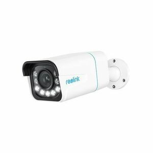 Camera supraveghere exterior IP Reolink P430, 4K, IR 30 m, color noaptea 30 m, 2.7 - 13.5 mm, motorizat, slot card, microfon, sirena, detectie oameni/vehicule, PoE (Alb) imagine