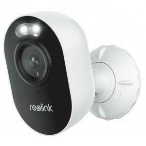 Camera supraveghere wireless WiFi Reolink Lumus E430, 4 MP, 2.8 mm, IR 10 m, PIR, reflector, slot card, sirena, microfon (Alb) imagine