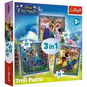 Puzzle Trefl 3 in 1 Disney Encanto: Eorii din Encanto, 20/36/50 piese imagine