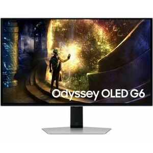 Monitor Gaming OLED Samsung Odyssey G6 27inch LS27DG610SUXEN, QHD (2560 x 1440), HDMI, DisplayPort, Pivot, 240Hz, 0.03ms (Argintiu) imagine