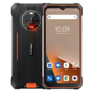 Telefon Mobil Blackview BL8800, Procesor MediaTek Dimensity 700, IPS 6.58inch, 8GB RAM, 128GB Flash, Camera Quad 50 + 8 +2 + 20 MP, Wi-Fi, 5G, Dual Sim, Android (Negru/Portocaliu) imagine